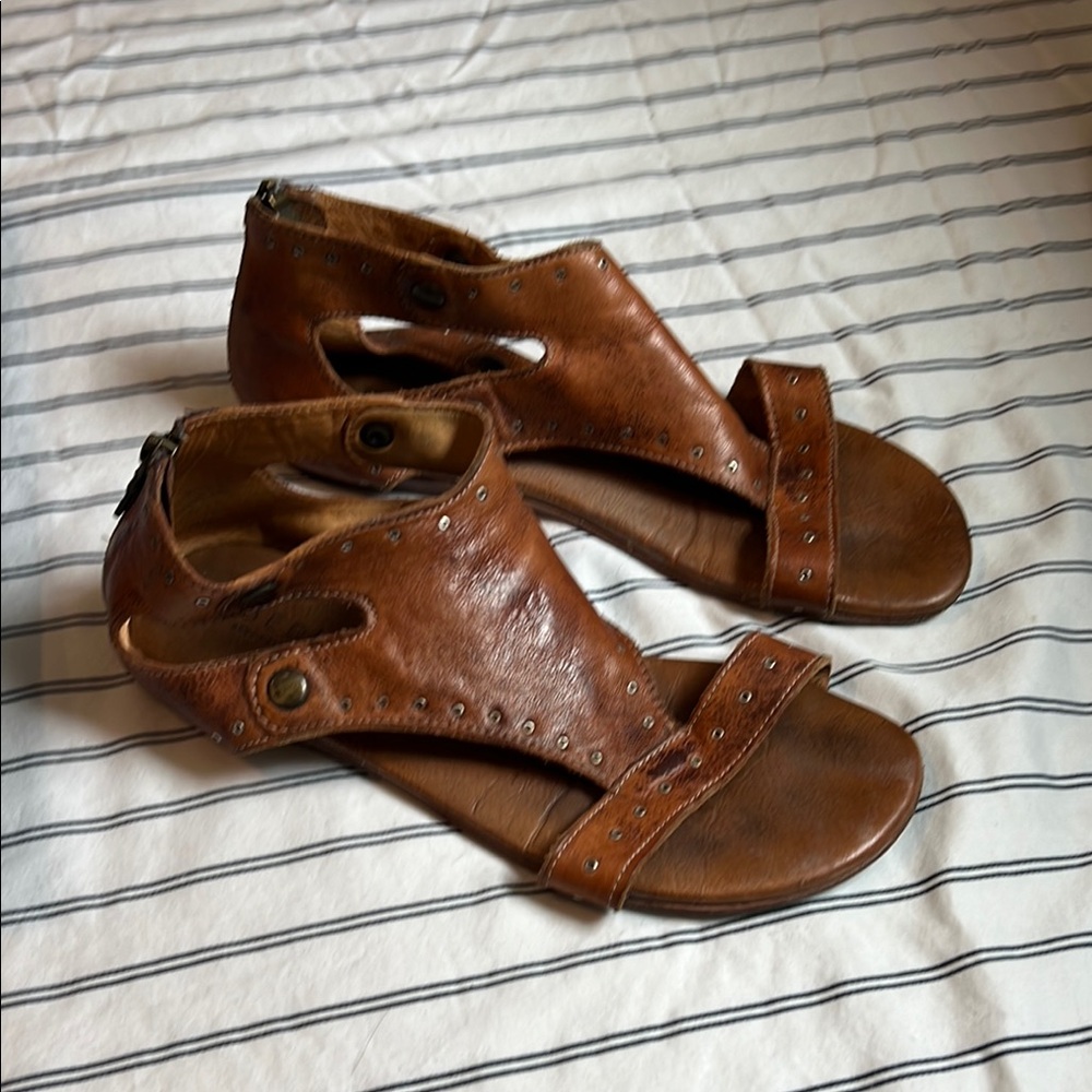 Brown Leather Women's Sandals
